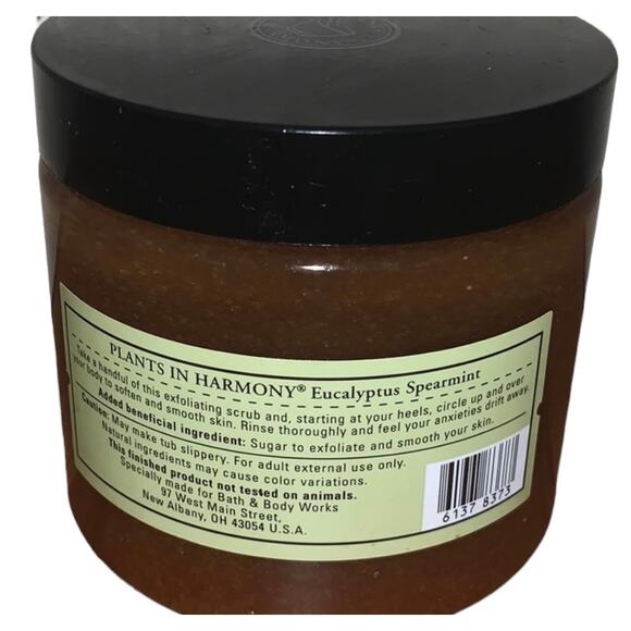 Bath & Body Works Relax Eucalyptus Spearmint Soothing Sugar Scrub NEW 16 oz. - Picture 4 of 10
